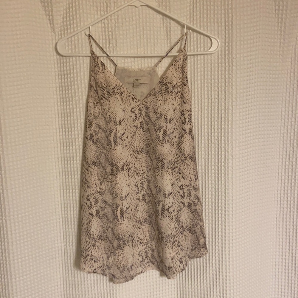 Ann Taylor Snake Skin Tank Top | Extra-Small